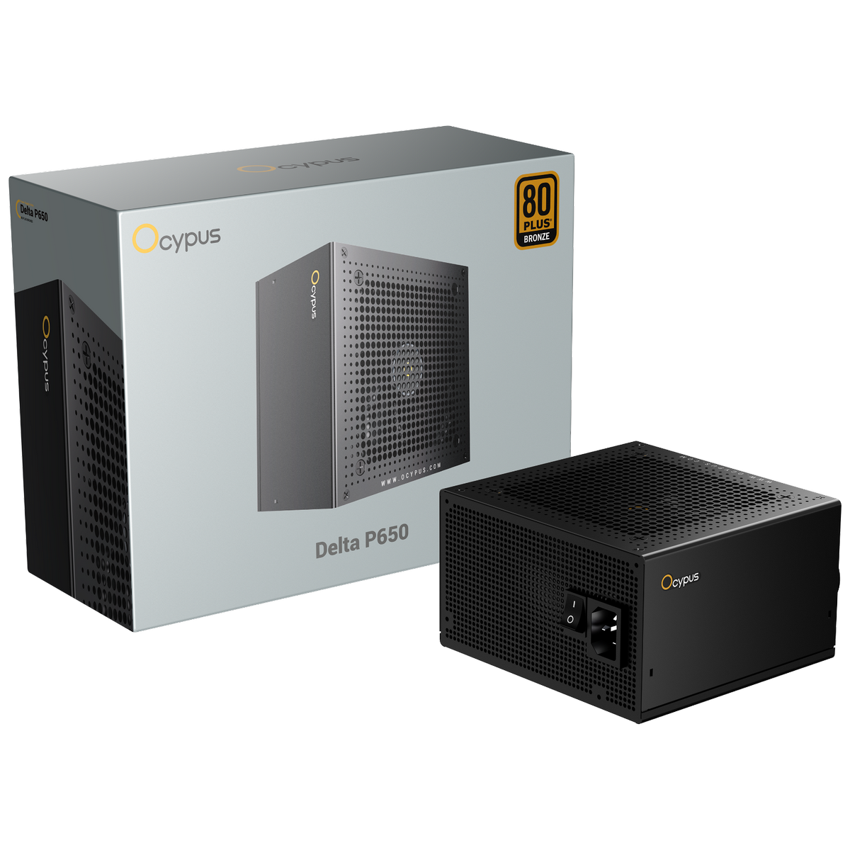 блок питания Ocypus Delta P750, 750W, APFC, 80+ Bronze, ATX 3.1, 120mm Fan (P750-BF)