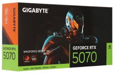 Видеокарта GIGABYTE RTX5070 WINDFORCE OC SFF 12G//RTX5070, HDMI*1, DP*3, 13G,D7