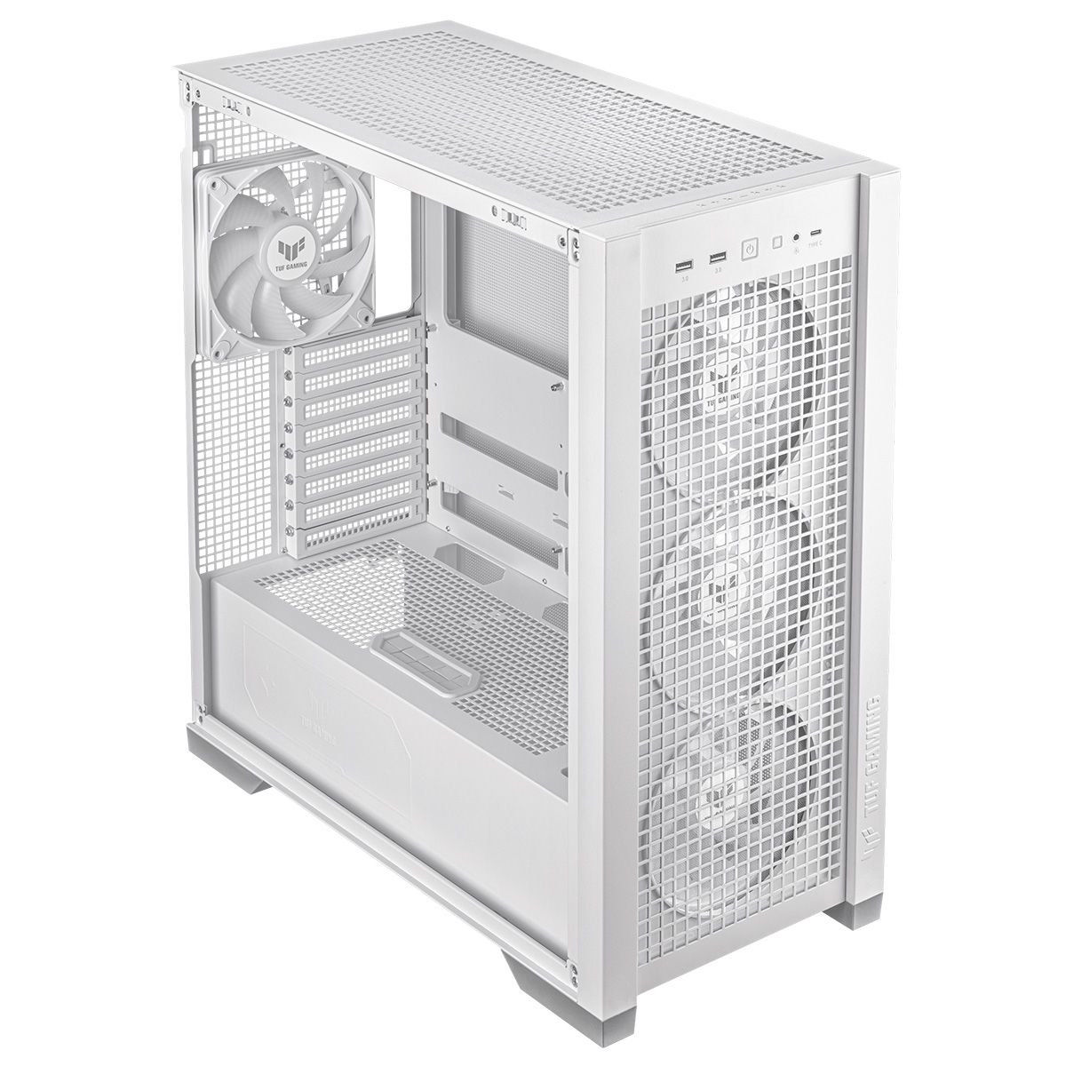 Корпус ASUS TUF GAMING GT302 TG ARGB WHITE/ GT302/ARGB FANS/WHT (90DC00I3-B19000)