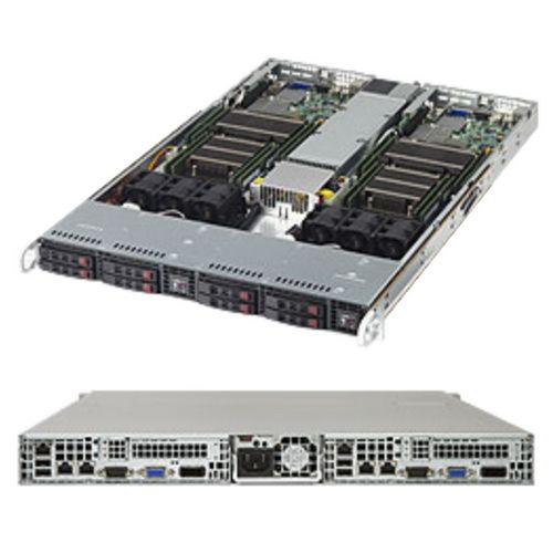 Серверная платформа SuperMicro SYS-1028TR-TF 1U Twin CSE-809BTQ-1K03B X10DRT-LIBF (LGA2011 8x
